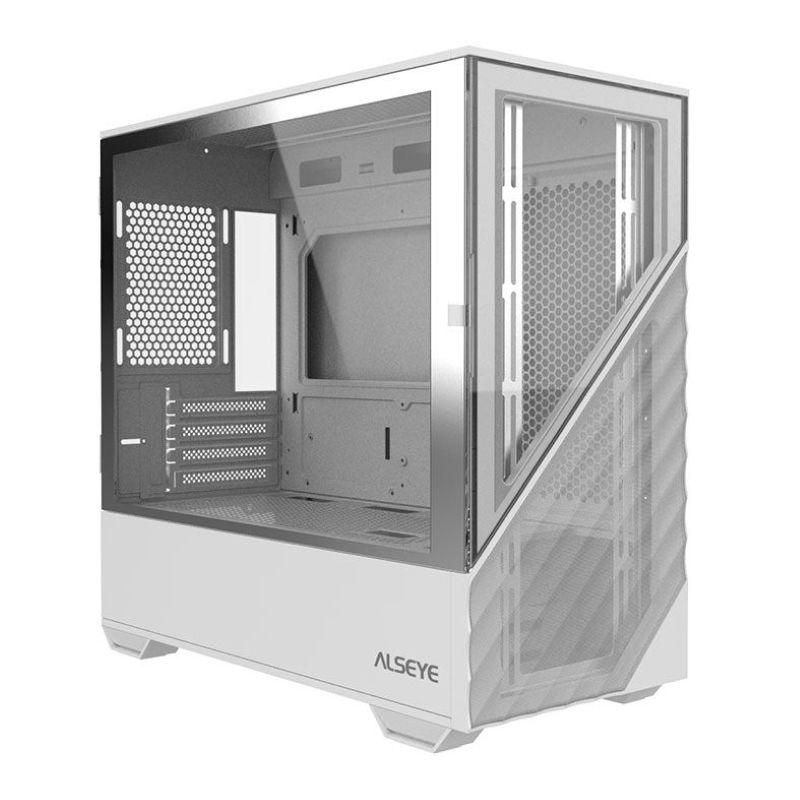 Gabinete Gamer Alseye Wins 80, Mid-Tower, Lateral de Vidro, Branco
